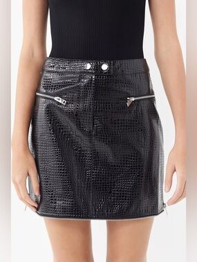 I. AM. GIA. JAGGER SNAKE PRINT MINI SKIRT